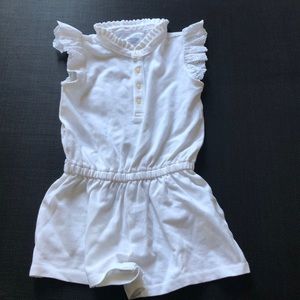 Ralph Lauren 24 mo white eyelet detail romper